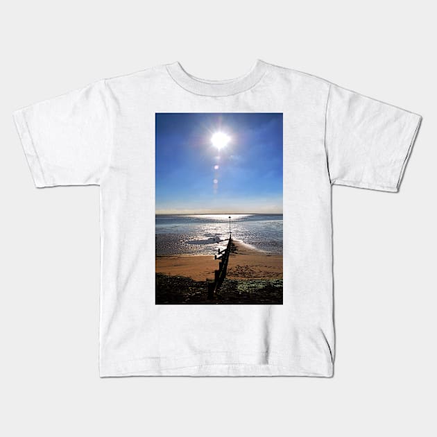 Three Shells Beach Southend on Sea Essex England Kids T-Shirt by AndyEvansPhotos